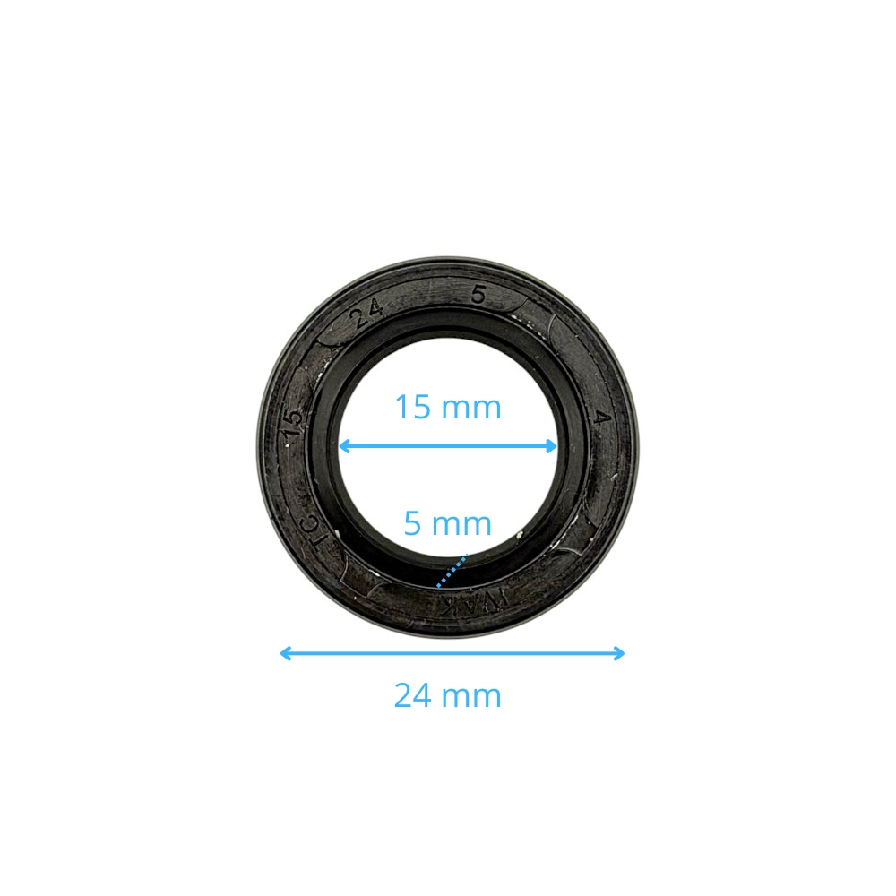 Reten 24x15x5mm para eje piñón salida Pit Bike R50